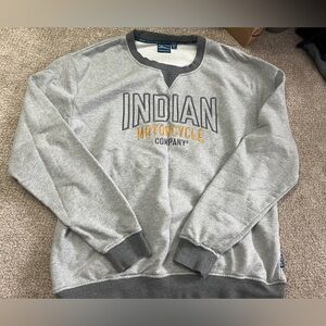 Indian Motorcycle Gray Crewneck Sweater